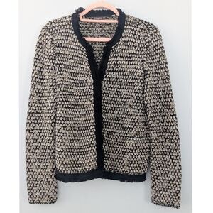 J. McLaughlin Tweed Fringe Cardigan